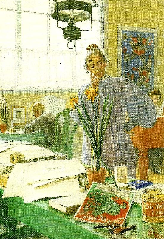 Carl Larsson min hustru oil painting picture